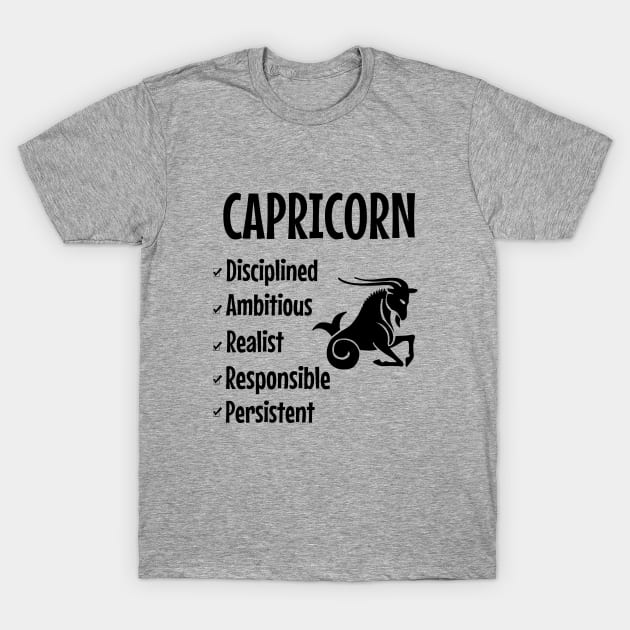 Capricorn zodiac T-Shirt by cypryanus